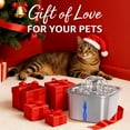 thumbnail image 5 of Veken Innovation Award Winner Stainless Steel Cat Water Fountain, 95oz/2.8L Automatic Pet Fountain Dog Water Dispenser with Replacement Filters & Silicone Mat for Cats, Dogs, Multiple Pets (Silver), 5 of 8