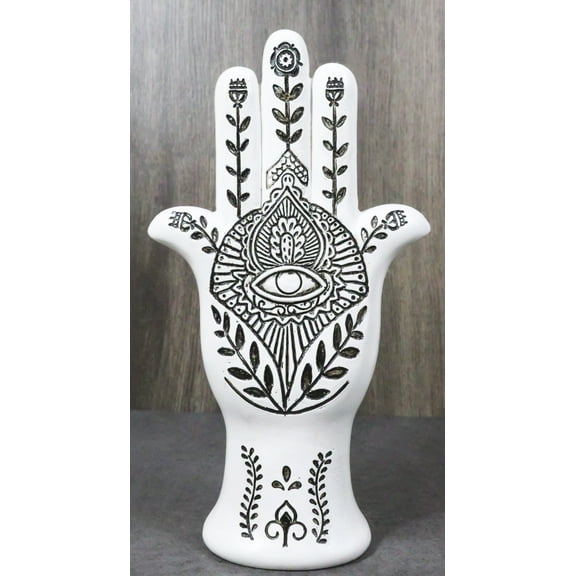 Hamsa Palm Hand Of God Eye Of Providence With Floral Motifs Decorative Figurine