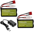 thumbnail image 1 of Batería Fytoo 7.4V 3000mAh 2S Li-ion con conector T y cargador 2 en 1, 1 of 7