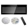thumbnail image 5 of 60 inch recessed ultra thin tempered glass front wall mounted electric fireplace with remote and multi color flame & emberbed, LED light heater 03306, 5 of 9
