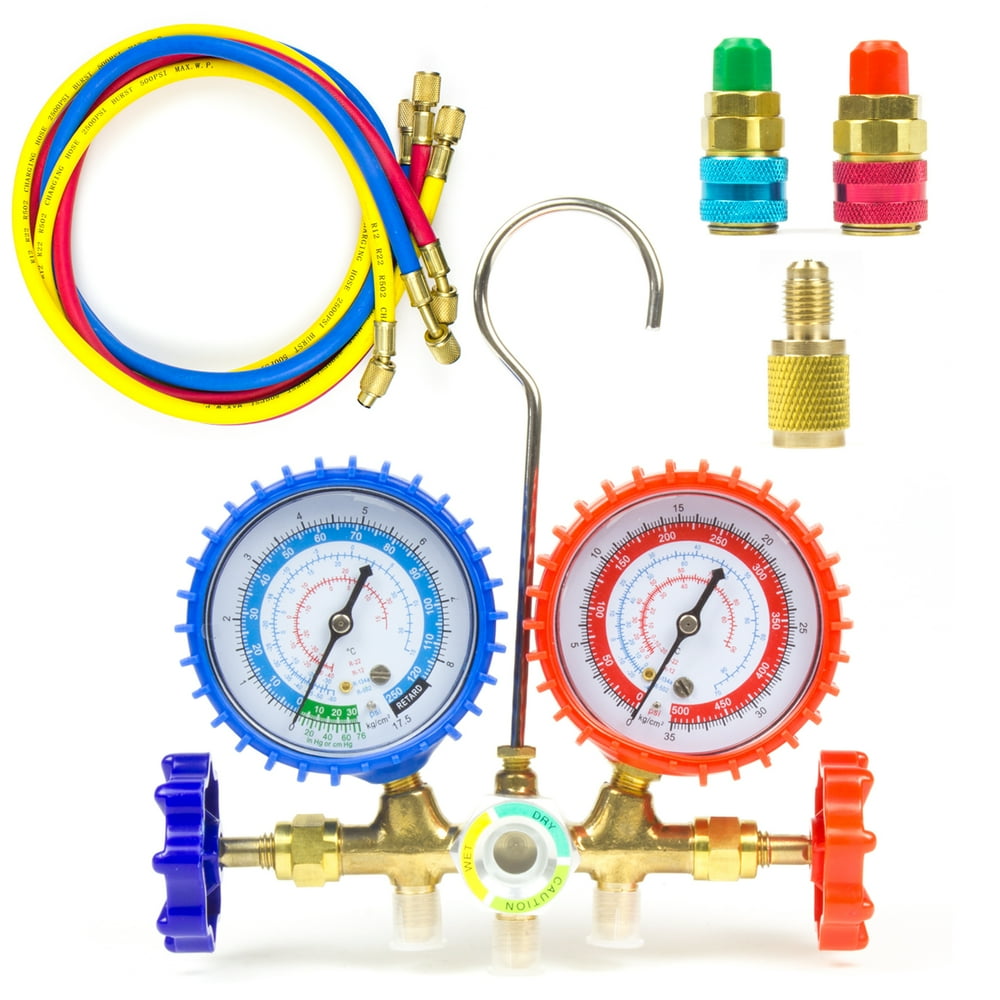 Manifold Gauge Air Conditioning Pressure Gauge Manometer Fit R12 R22