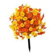 thumbnail image 2 of Flores artificiales de gloria de la mañana, decoración de jardín, estaca de jardín realista para Naranja Amarillo, 2 of 8