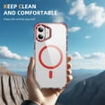thumbnail image 3 of ELEHOLD for iPhone 16 Plus Case,Magnetic Compatible with Mag Safe Accessory Slim Thin Kickstand Shockproof Transparent Bumper Cover Non-Yellowing Shock-Absorbent Case for iPhone 16 Plus,Red, 3 of 8