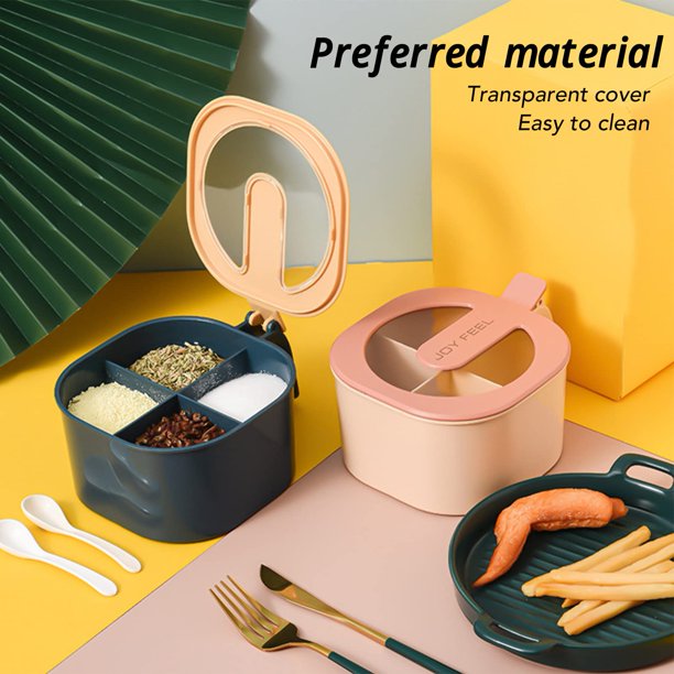 4 en 1 Épices Pot, Plastique Gris pots Condiments, Avec Trous Réglables Pot Épices, Pour le Stockage Des Épices, des Barbecues, des épices, 2 Pièces