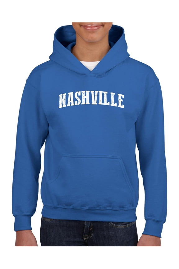 MmF - Big Boys Hoodies and Sweatshirts, up to Big Boys Size 24 - Nashville Tennessee Flag