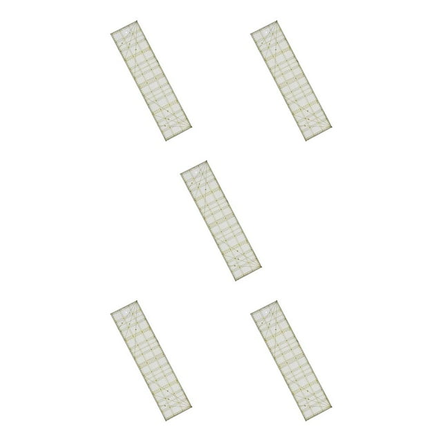 Thinsony Sewing Ruler Acrylic DIY Tailor Scale Template Cross-stitch Manual Trimming Clothing Measuring Tool School 5x30cm Green 5Set