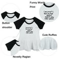 thumbnail image 2 of Pack of 2, Best Dad Ever & I Am Proof That My Dad Doesn't Always Play Video Games Funny Dresses, Newborn Baby's Skirts, Infant Princess Dress, Toddler Frocks (Black Raglan Dresses, 6-12 Months), 2 of 5