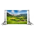thumbnail image 3 of ABPHOTO 7x5ft Photography Backdrop Nature Landscape Mountain Grass Field House Blue Sky Scene Photo Background Backdrops, 3 of 4