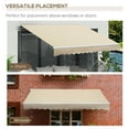 thumbnail image 4 of Outsunny 12' x 8' Retractable Patio Awning Sun Shade Outdoor Patio Cream, 4 of 9