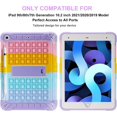 thumbnail image 2 of (Rainbow 2) Funda para iPad 9.ª, 8.ª y 7.ª generación (Funda para iPad 10.2 2021/2020/2019) Funda protectora antigolpes con portalápices y correa para el hombro, 2 of 5