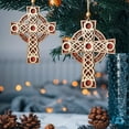 thumbnail image 1 of Adornos navideños Manualidades navideñas de madera Adornos navideños de madera para colgar en la ventana del árbol de Navidad Adornos navideños ideales para decorar el hogar Escultura de madera, 1 of 6