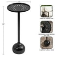 thumbnail image 3 of Kate and Laurel Miki Modern Pedestal Drink Table, 10 x 10 x 23, Black, Decorative Accent Patio Table for Use as Plant Stand Indoors or Outdoors or as a Living Room Martini Table, 3 of 9