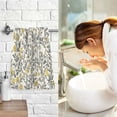 thumbnail image 7 of Yellow Floral Pattern Soft 100% Cotton Towel, High Absorbency, Single Pack, 16" x 28", 7 of 7