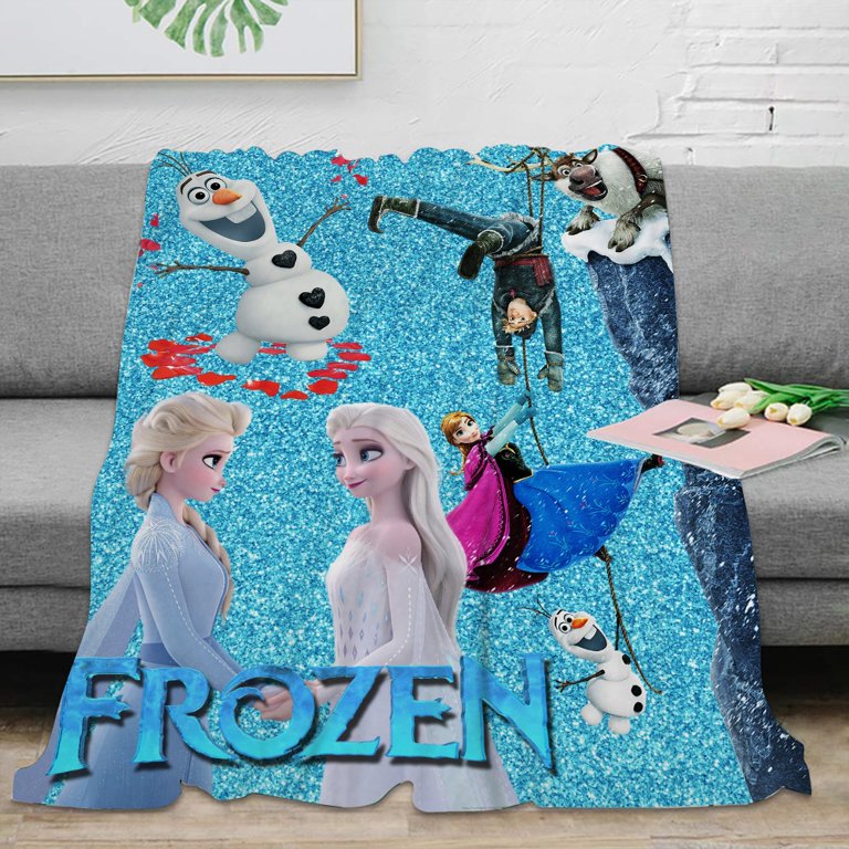 Frozen Anna Cute Pattern Blanket Soft Cozy Portable Fuzzy Throw