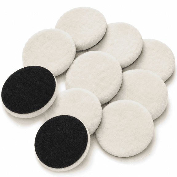 10Pcs/Set 3-Inch Wool Buffing Bonnet-Pad Car Polishing Buffer Hook & Loop POLISH