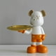 thumbnail image 5 of Bandeja de almacenamiento de oso, linda resina decorativa, divertida y moderna escultura de oso, llavero para pendientes, amarillo, 5 of 12