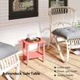 thumbnail image 4 of Decksplore Adirondack Outdoor Side Table,1 Piece, 2-Tier Sturdy Patio End Table Weather Resistant, 16.5" Solid Side Table for Patio, Pool, Porch(Red), 4 of 8