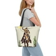 thumbnail image 5 of Goofa Vintage Cowboy Riding Horse Pattern Tote Bags,Large Capacity Bag,Beach Tote with Zipper Closure, Large Capacity and Foam Padding, 5 of 6