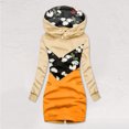 thumbnail image 2 of Gibobby Sudadera de Manga Larga Mody Women's Splicing Imprimed Sweatshirt Hoodie Casual Slim Jacket Blouse Top （Anaranjado， XL), 2 of 5