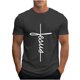 thumbnail image 1 of Camisetas de Manga Corta para Hombre Camiseta de Cuello Redondo Deportiva de Impresión Casual, Blusa de Mezcla de Poliéster de Algodón para Uso Al Aire Libre, Diario Y de Primavera de Verano, 1 of 4