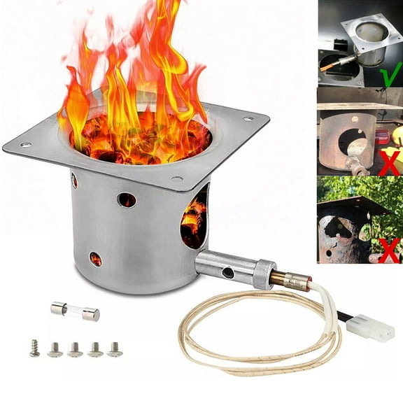 Stainless Steel Fire Burn Pot Replacement for Traeger & Pit Boss Pellet Grill
