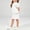 White, variant on Fesfesfes Girls Short Puff Sleeve Ribbed Knit Dress with Matching Mini Crossbody Bag Round Neck A-Line Casual Summer Spring Outfit Ages 3-9 Years
