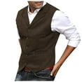 thumbnail image 3 of Dpytoraw Male Business Suit Retro Pattern Workwear Casual Slim Fit Vest, 3 of 5