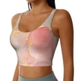 thumbnail image 2 of Balery Abstract Marble Texture Sujetadores deportivos con espalda cruzada para mujer, acolchados, sin costuras, de alto impacto, ideales para yoga, gimnasio, entrenamiento y fitness.-Small, 2 of 8