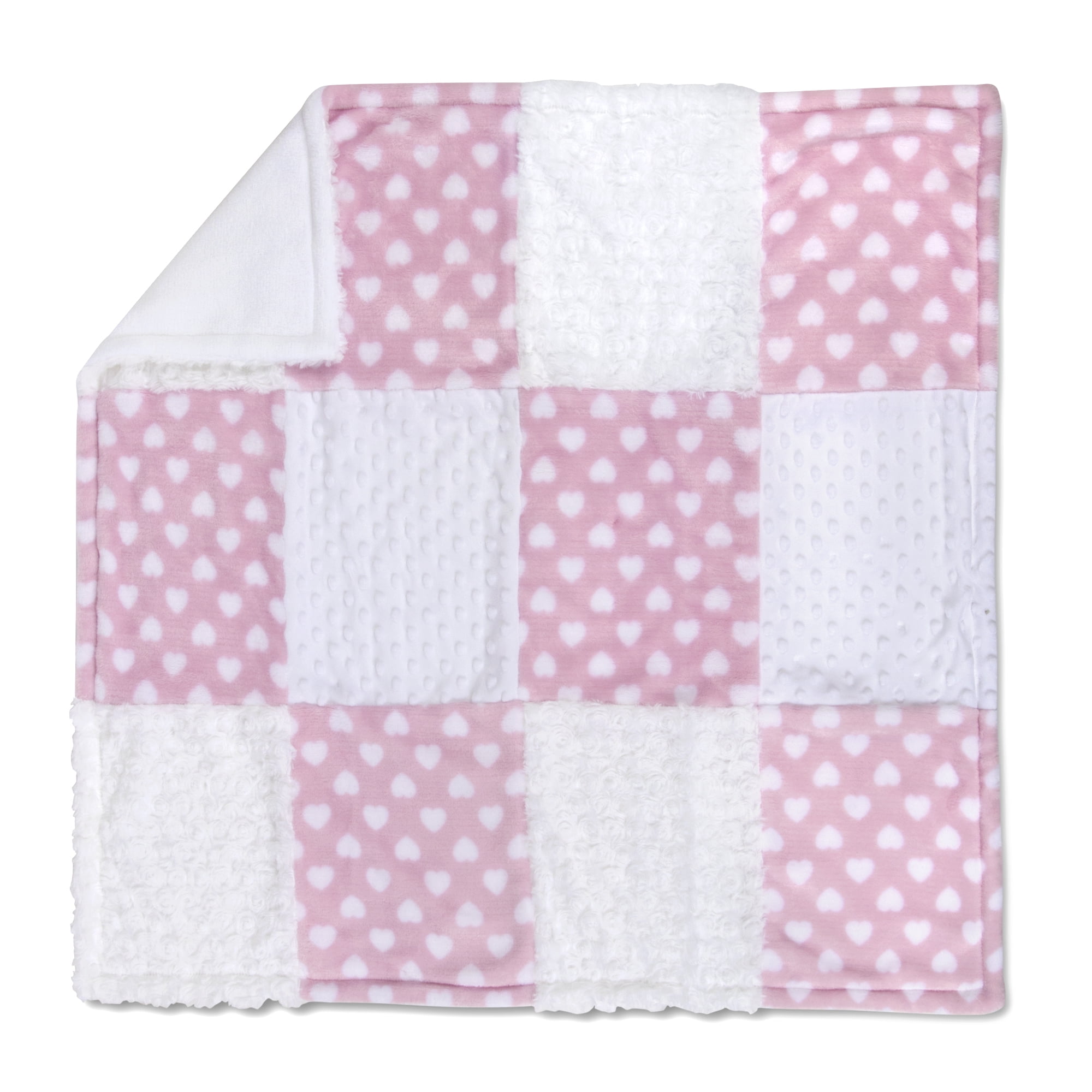IDIY Baby Plush Bunny Security Blanket | Soft Hypoallergenic 30x40 Inch | Cozy Stroller & Nursery Blanket In Pink