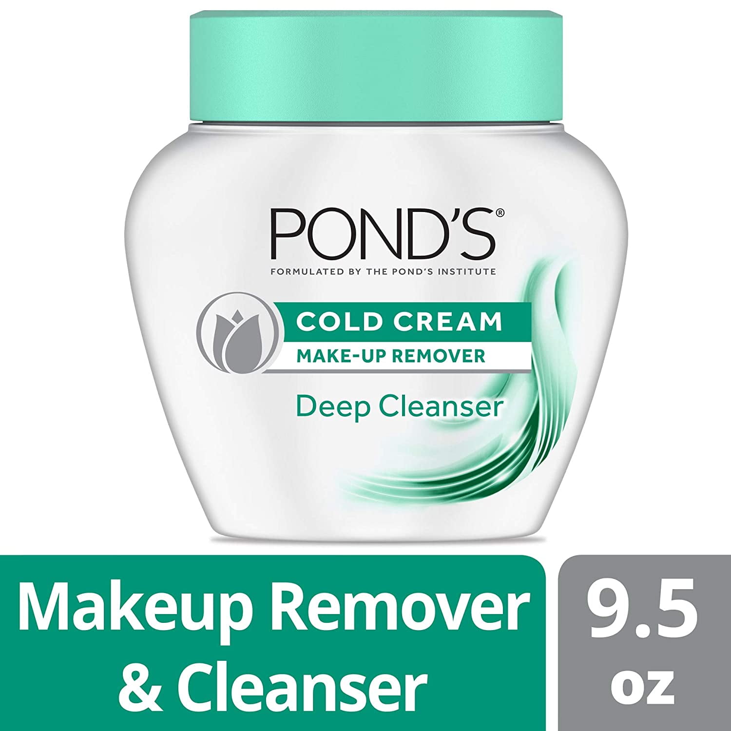 POND'S Cold Cream, Skin Care Facial Cleanser for All Skin Types, Deep Moisturizing Face Wash & Make -Up Remover, 9.5 oz - 4 Pack