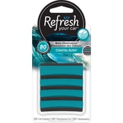 Refresh Your Car Air Freshener Contour Vent Sticks, Coastal Rush Scent, 4 Pack