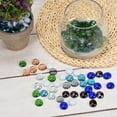 thumbnail image 5 of Uxcell Decorative Flat Glass Marbles 17-19mm Rock Vase Filler Clear for Fish Tank Table Scatter Decor, 100Pcs, 5 of 5