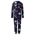 thumbnail image 4 of Fgnfyis Pyjamas de Famille à Imprimé de Noël, Tenue d'Intérieur à Capuche, Pyjamas de Noël pour Femmes, Navy_003 L, 4 of 6