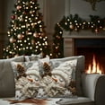 thumbnail image 6 of Winter Theme Christmas Pillow, 3D Visual Effect Printed Pillowcase, Light Color Holiday Home Decoration, 17.7"x17.7", 6 of 6