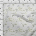 thumbnail image 2 of oneOone Cotton Silk Olive Green Fabric Text|Bird & Baby Feeder Kids Diy Clothing Quilting Fabric Print Fabric By Yard 42 Inch Wide, 2 of 4