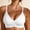 White, variant on Women Wireless Seamless Bralette Removable Pads Triangle Bra Light Support Everyday Loungewear Black,Size M