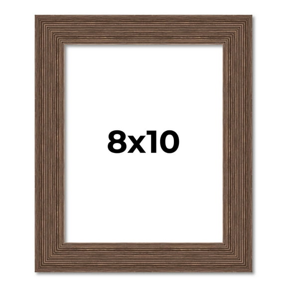 8x10 Frame Brown Farmhouse Solid Wood Picture Frame Width 1.5 Inches | Interior Frame Depth 0.5