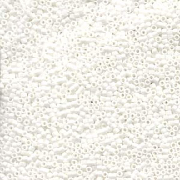 Matte White Miyuki Delica Beads 10/0 DBM0351-TB