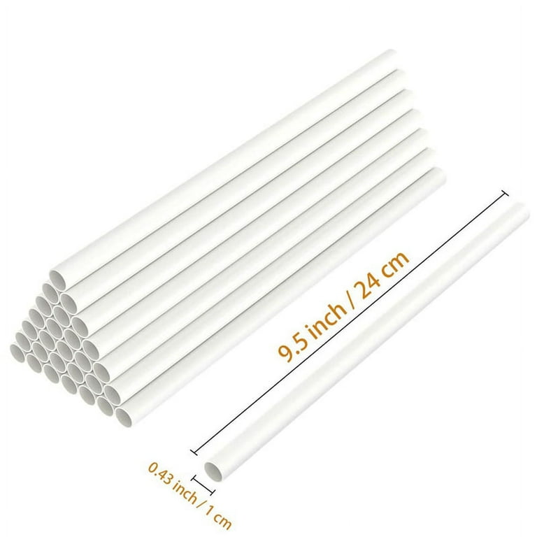Tzgsonp 20 Pcs Cake Dowels, Thicken Cake Round Dowels Straws with 0.4 Inch  Diameter & 9.4 Inch Length, Reusable Cake Stand Sticks for Tiered Cake  Construction Supporting 