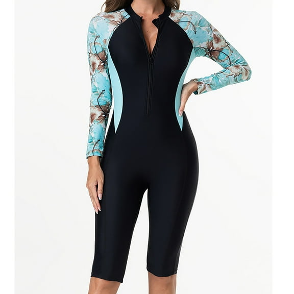 purcolt Womens Shorty Wetsuit, One Piece Swimsuit Rash Guard Front Zip Diving Suit in Cold Water for Diving Snorkeling Kayaking Swimming