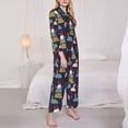 thumbnail image 3 of Saiise Gnome With Mushroom Print Women Soft Pajama Sets,Long Sleeve Sleepwear Button Up 2-Piece Pjs Lounge Sets-XX-Large, 3 of 7