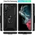 thumbnail image 3 of 22 Ultra Phone Case:Case for Samsung Galaxy S22 Ultra Case,Military Grade Drop Proof Protection Rugged Protective with Kickstand & Shockproof TPU Phone Case for S22 Ultra Case Black, 3 of 13