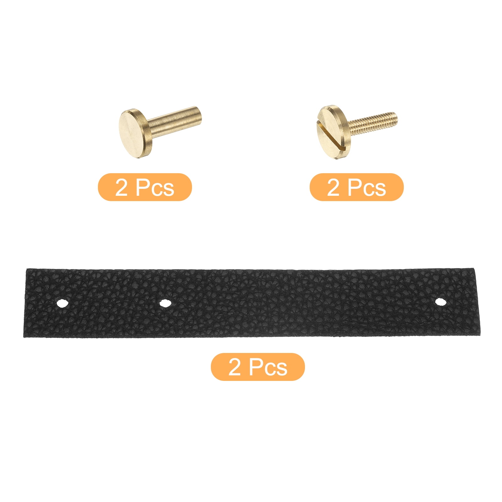 Unique Bargains Leather Drawer Pulls Replacement of Traditional Knobs for Dresser Black