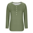 thumbnail image 5 of BLVB Long Sleeve Shirts for Women Casual Henley V Neck Fall Tunic Tops Button Blouse Dressy Loose T-Shirts, 5 of 6