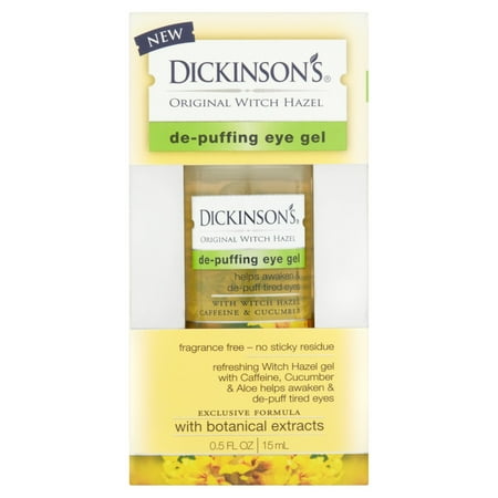 Puff Reducing Under Eye Gel - Dickinson's Original Witch Hazel De-Puffing Eye Gel, 0.5 fl oz