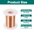 thumbnail image 2 of Alambre magnético de 42 AWG, alambres de cobre esmaltado de 42 calibre, alambre de bobina magnética de 4 oz para transformador, motor eléctrico, 155C(311F), color cobre, 2 of 5