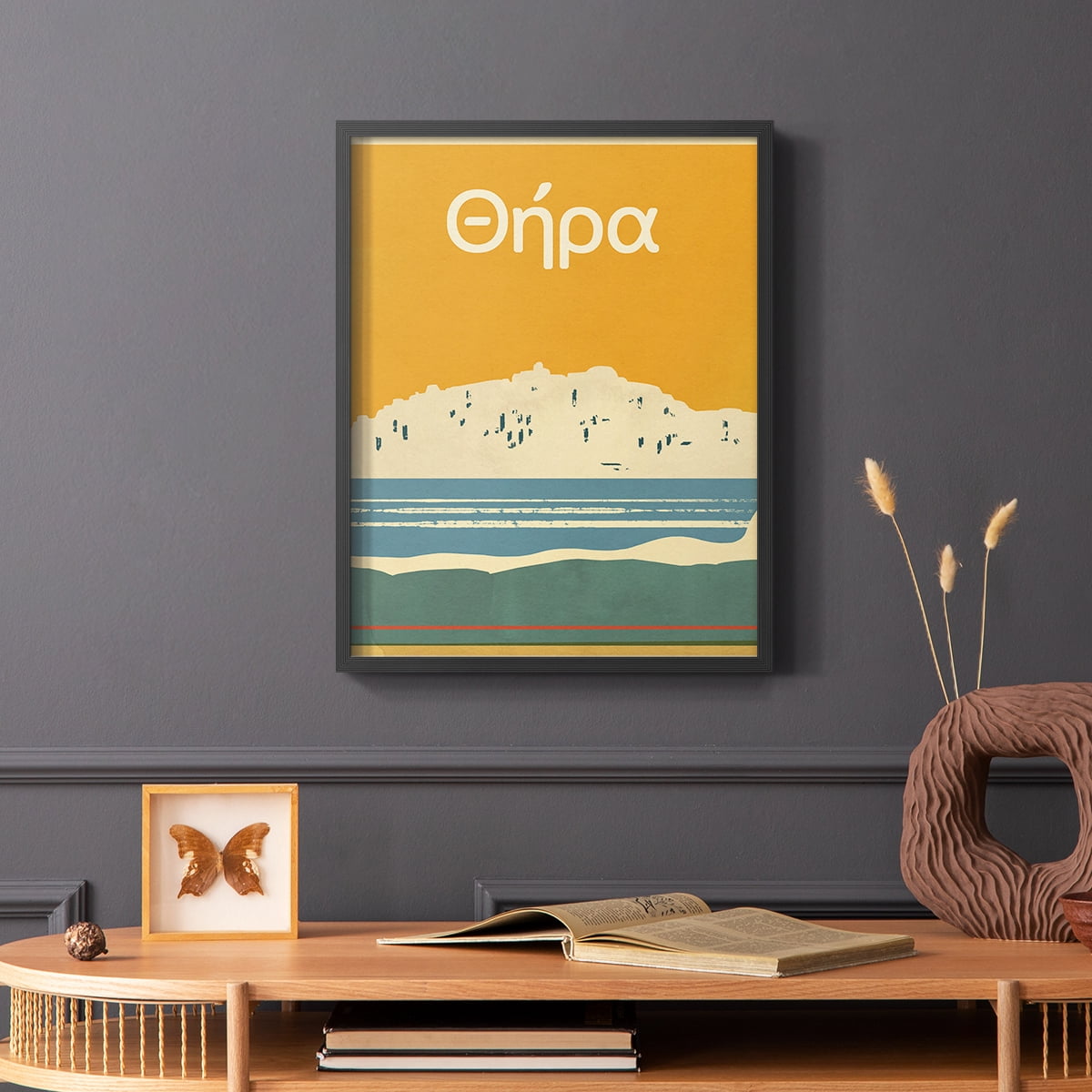 Summer Abroad III Framed Print in Black Solid Wood Framed Print No Nail Hanging