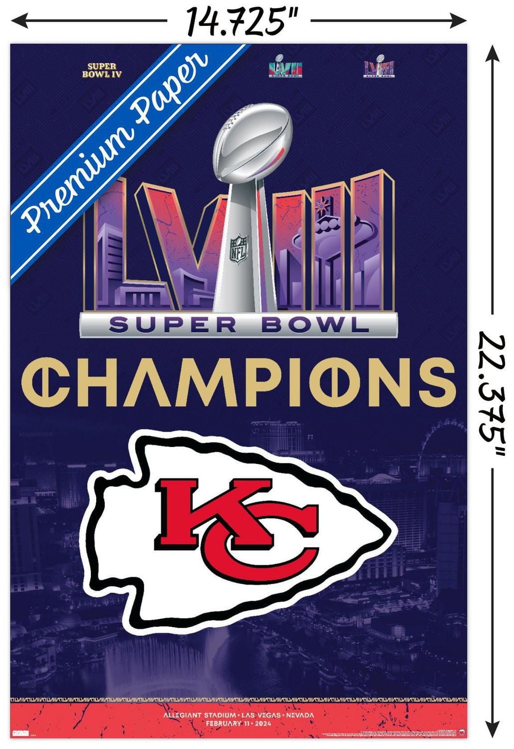 NFL Kansas City Chiefs - Logo de l'équipe du Super Bowl LVIII