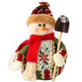 thumbnail image 4 of Piezas de Papá Noel sentado, muñeco de nieve de peluche de Papá Noel, reno para mesa de Navidad, escritorio, chimenea, decoración de mesa para el hogar, festival, fiesta, suministro de, 4 of 4