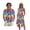 Colorful Palm Tree, variant on Whosucclay Green Palm Leaves Print Couple Hawaiian Matching Outfits Men's Button Down Shirt Womens Summer Dress Sleeveless Midi Dresses Family Matching Hawaii Outfits Sets for Husband and Wife, S